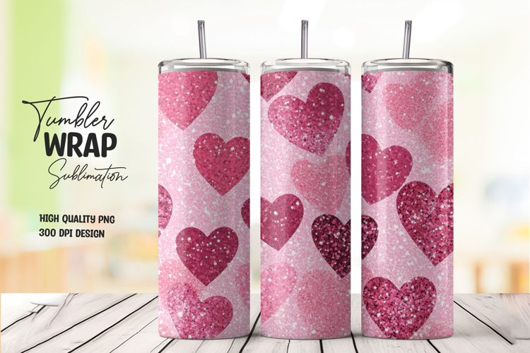 Heart Sparkle Tumbler Wrap