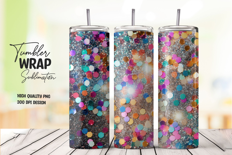 Star Glitter Tumbler Wrap