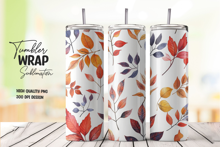 Floral Orange Tumbler Wrap