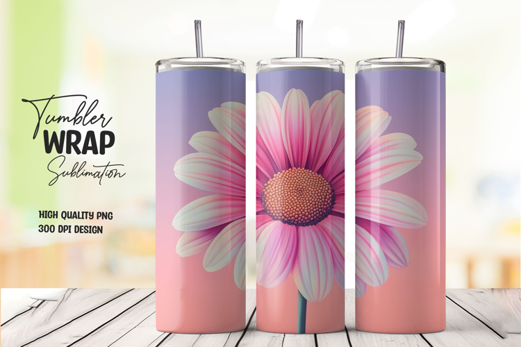 Giant Daisy Flower Tumbler Wrap