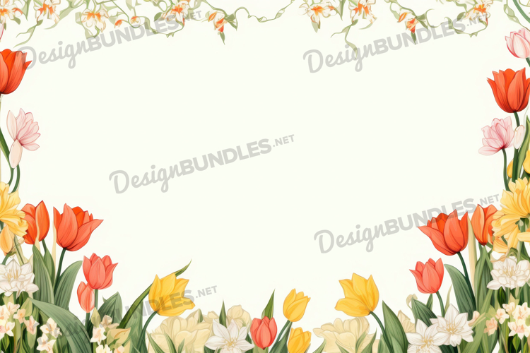 Flowers Border Clipart Image 22
