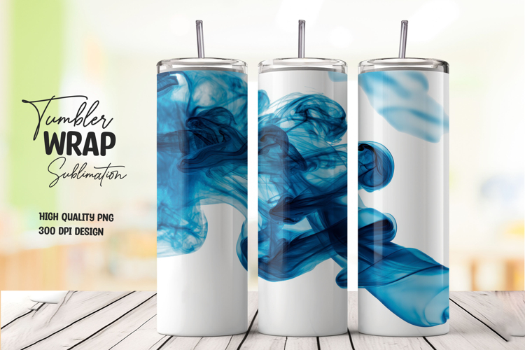 Blue Inked Tumbler Wrap