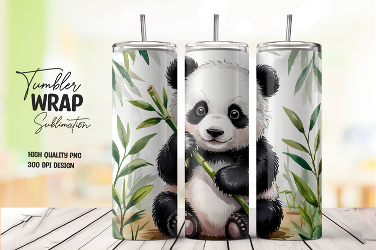 Bamboo Panda Sitting Calm Tumbler PNG