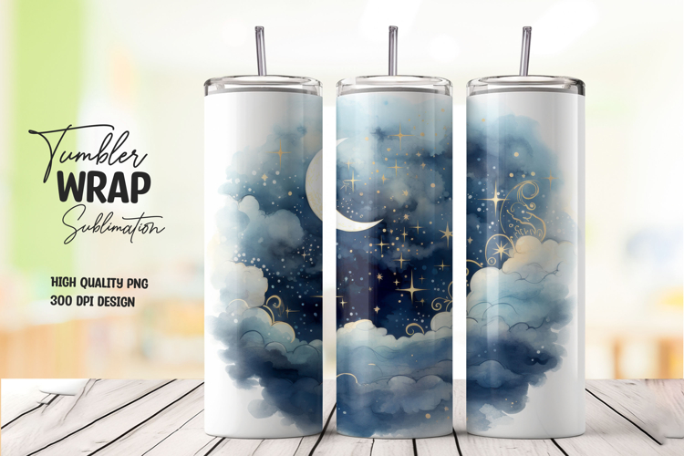 Galaxy Sky tumbler wrap png