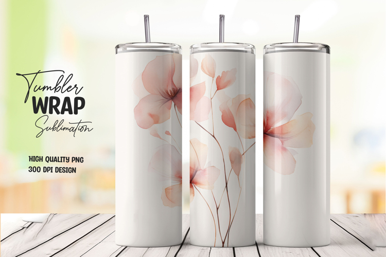 Nude Blossom tumbler wrap png