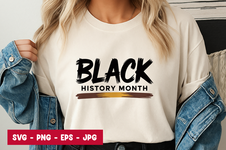 Black History Month Clean Typography With Paint Strokes