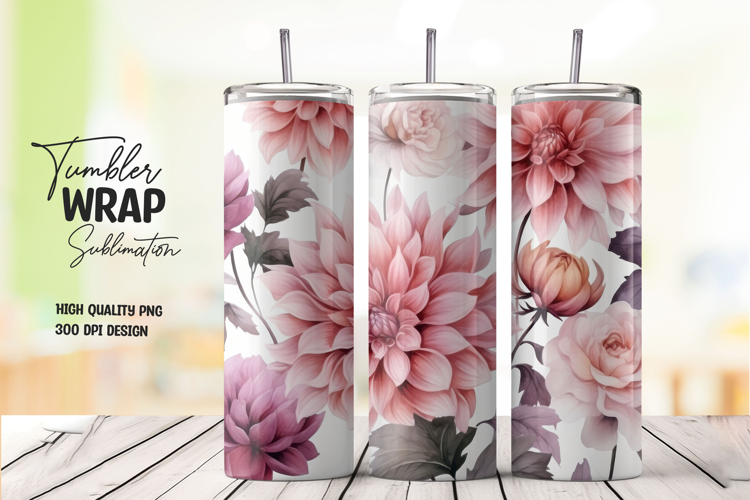 Pink Petal tumbler wrap png