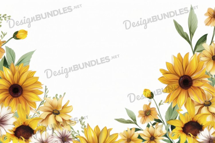 Sunflowers Background Image 11