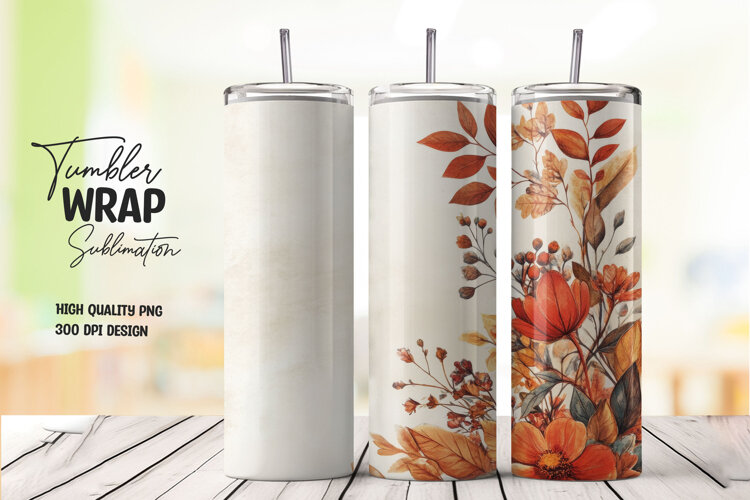 Minimal White Tumbler Wrap example image 1