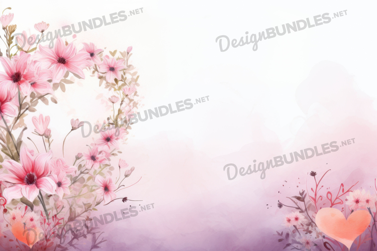 Pink Heart Background Image 8