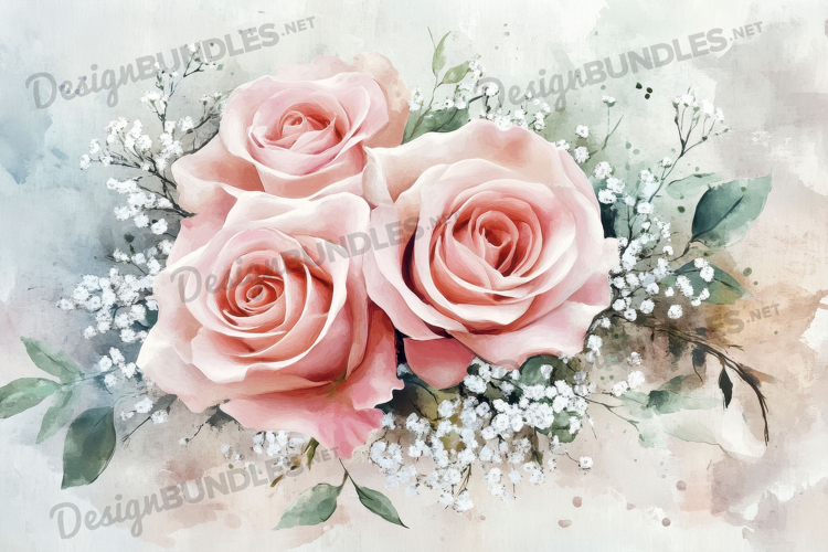 Watercolor Flower Clipart Image 9