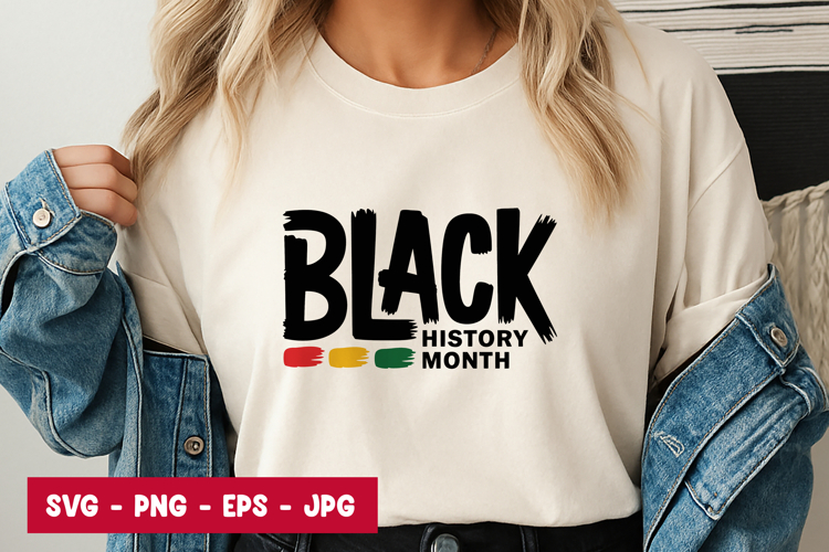 Black History Month Strong Typography With Color Accents