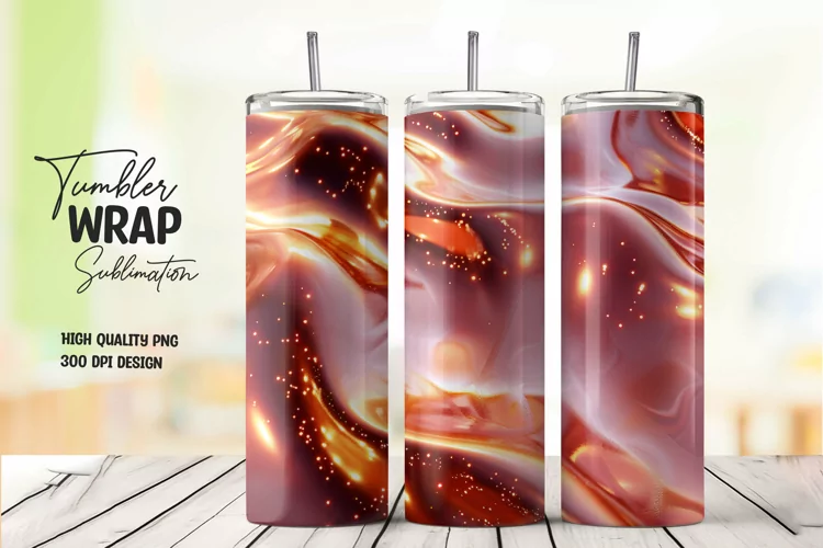 Abstract texture tumbler wrap sublimation png