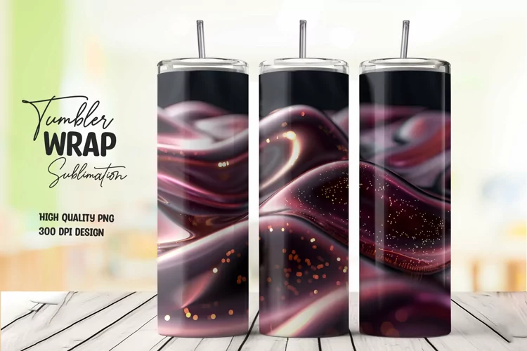Abstract texture tumbler wrap sublimation png