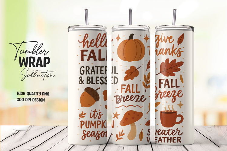 Thanksgiving Tumbler Wrap Image 2