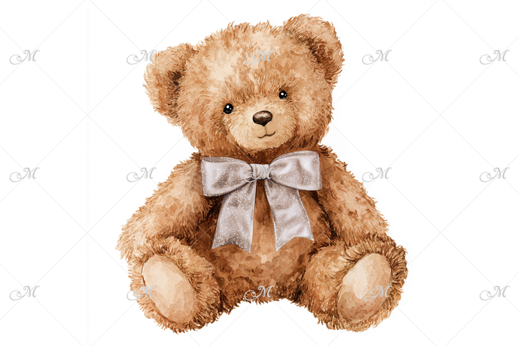 A Cute Teddy Bear with a Bow