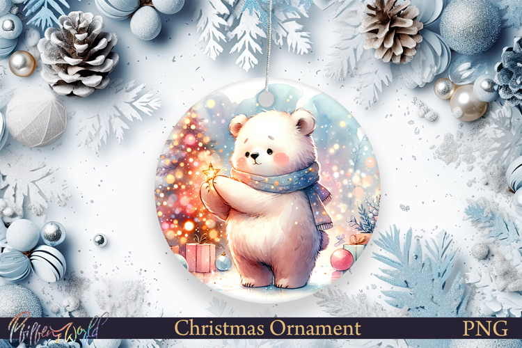 Christmas Ornament | Cute Animal | Holiday bear
