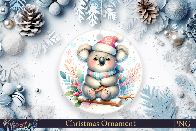 Christmas Ornament | Cute Animal | Holiday koala
