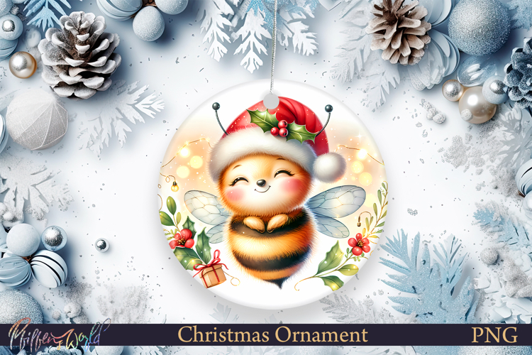 Christmas Ornament | Cute Animal | Holiday bee