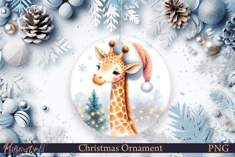 Christmas Ornament | Winter | Holiday giraffe