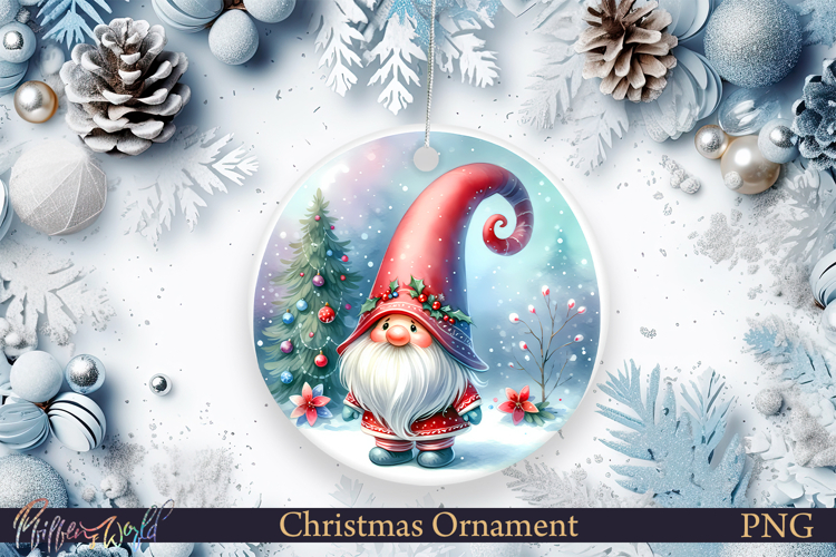 Christmas Ornament | Funny gnome