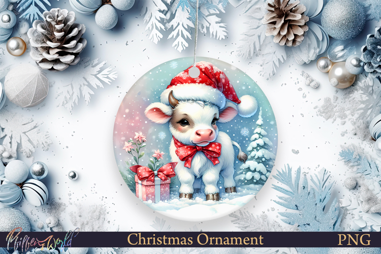 Christmas Ornament | Cute Animal | Funny Cow