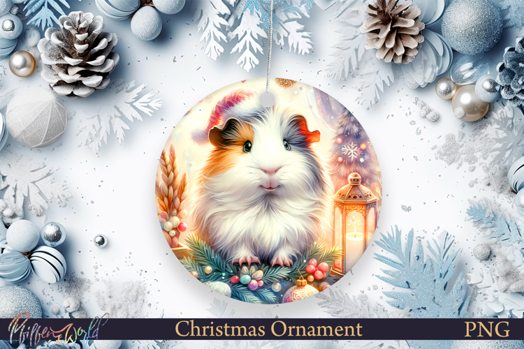 Christmas Ornament | Winter | guinea pig