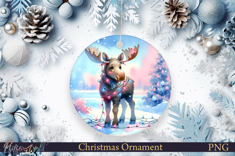 Christmas Ornament | Cute Animal | Holiday elk