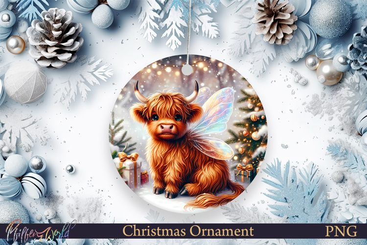 Christmas Ornament | Cute Animal | Holiday cow | Farm