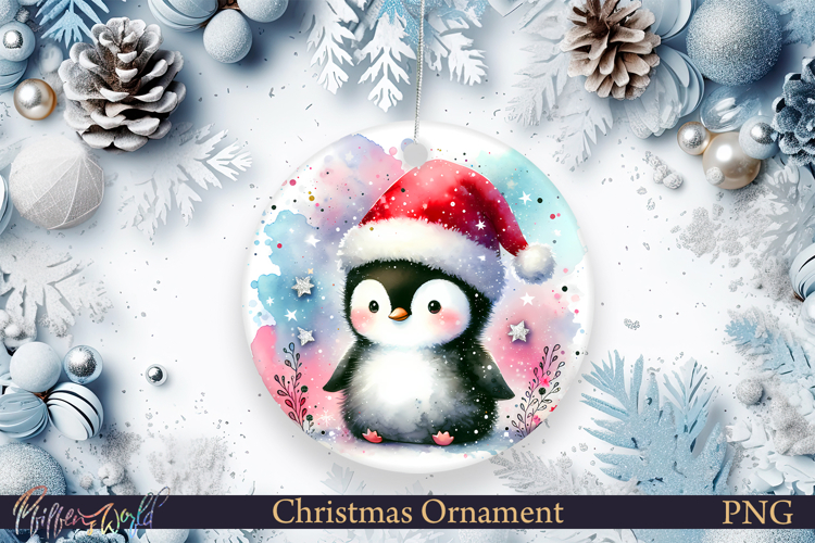 Christmas Ornament | Cute Animal | Holiday penguin