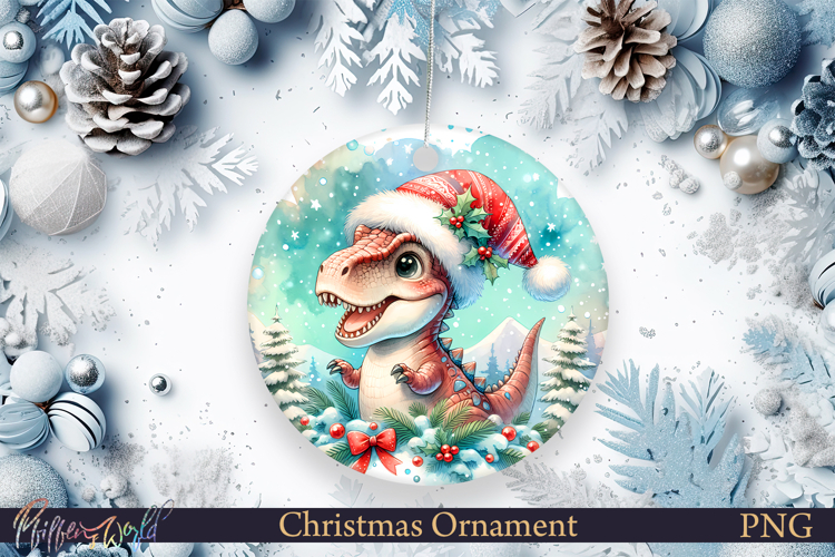 Christmas Ornament | Winter | Holiday dino