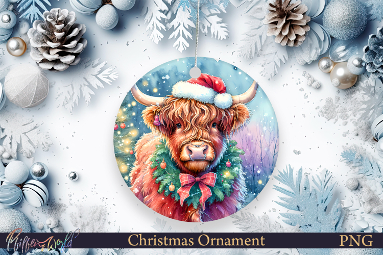 Christmas Ornament | Cute Animal | Highland Cow