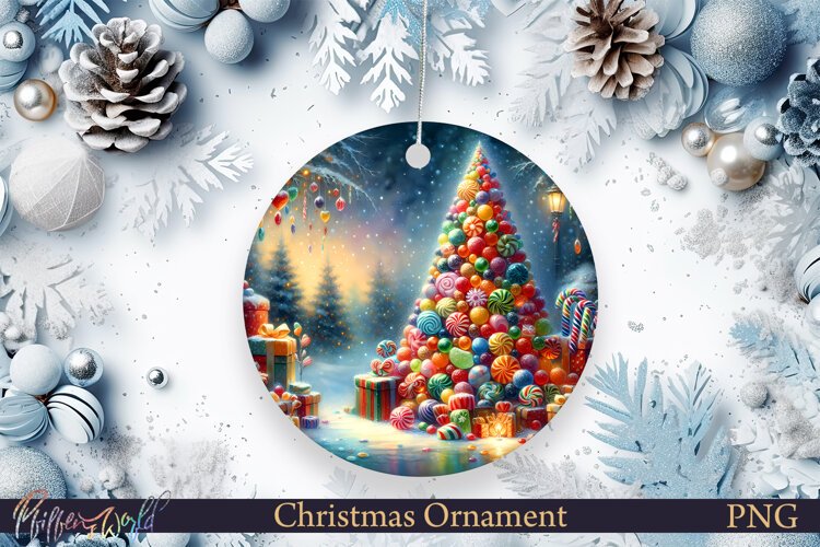 Christmas Tree Ornament PNG | Whimsical Holiday Design example image 1