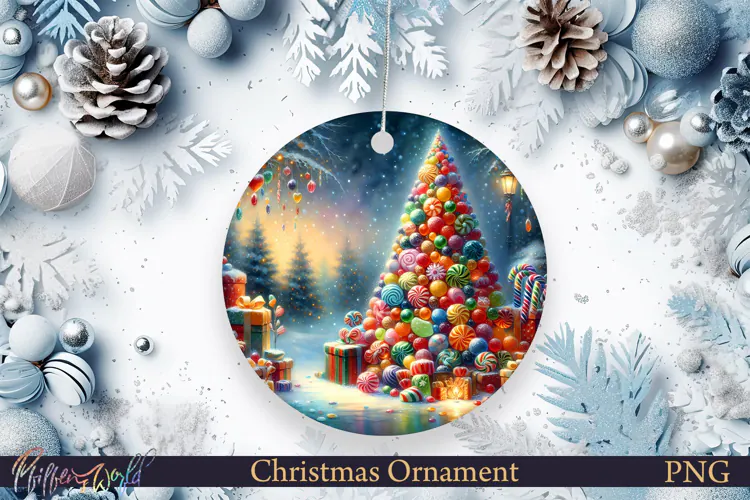 Christmas Tree Ornament PNG | Whimsical Holiday Design