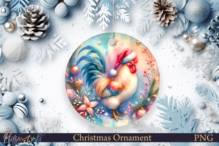 Christmas Ornament | Winter | Cute Holiday rooster