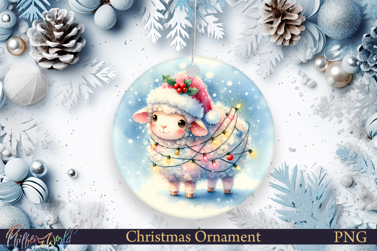 Christmas Ornament | Winter | Cute Holiday sheep