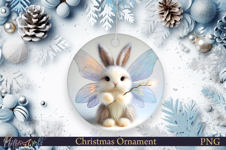 Christmas Ornament | Cute Animal | Holiday rabbit