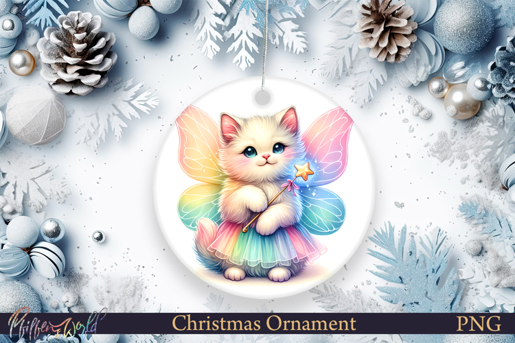 Christmas Ornament | Cute Animal | Magical cat