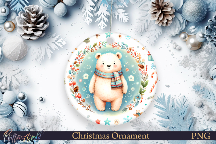 Christmas Ornament | Cute Animal | Holiday bear