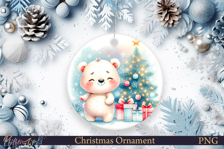 Christmas Ornament | Cute Animal | Holiday bear
