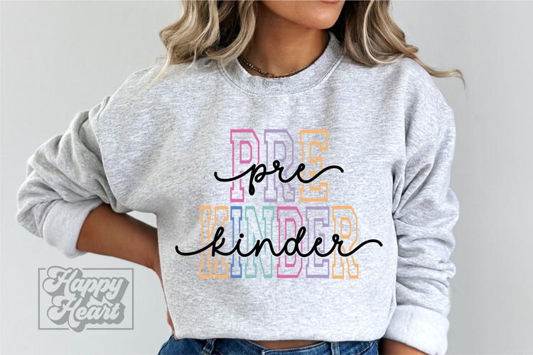 Pre Kinder Vibes SVG - Back To School SVG - Preschool PNG