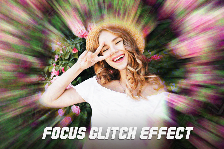 Focus Glitch Photo Effect