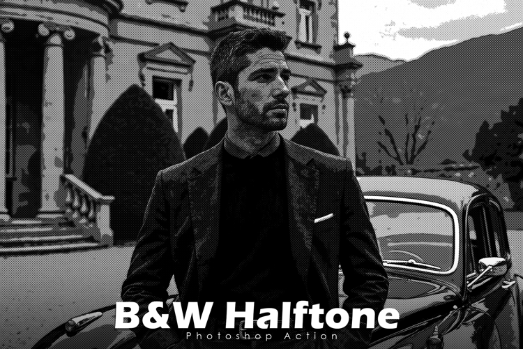B&W Halftone Action