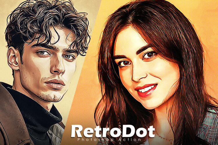 RetroDot Photoshop Action example image 1