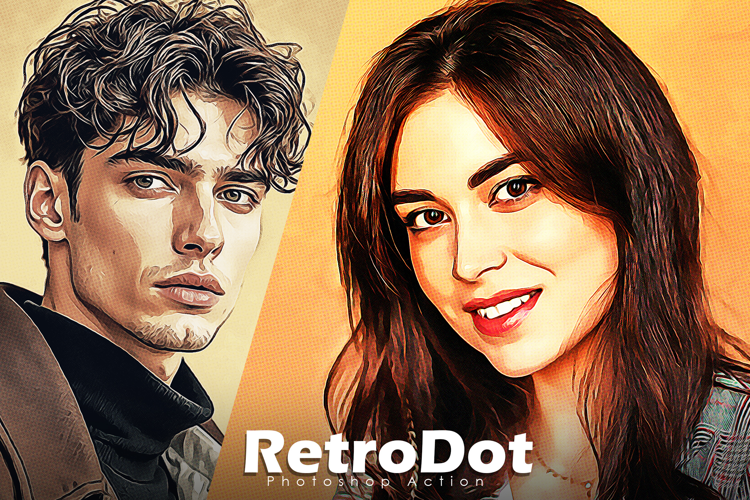 RetroDot Photoshop Action