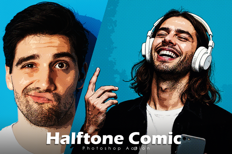 Halftone Comic Action