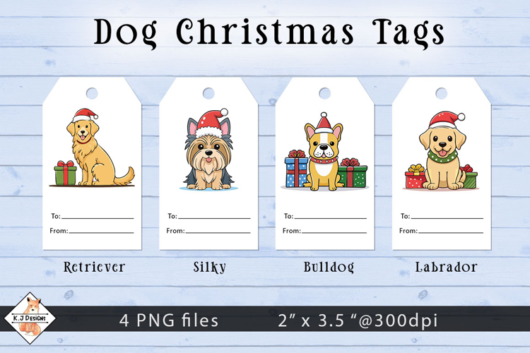 Dog Christmas Gift Tags