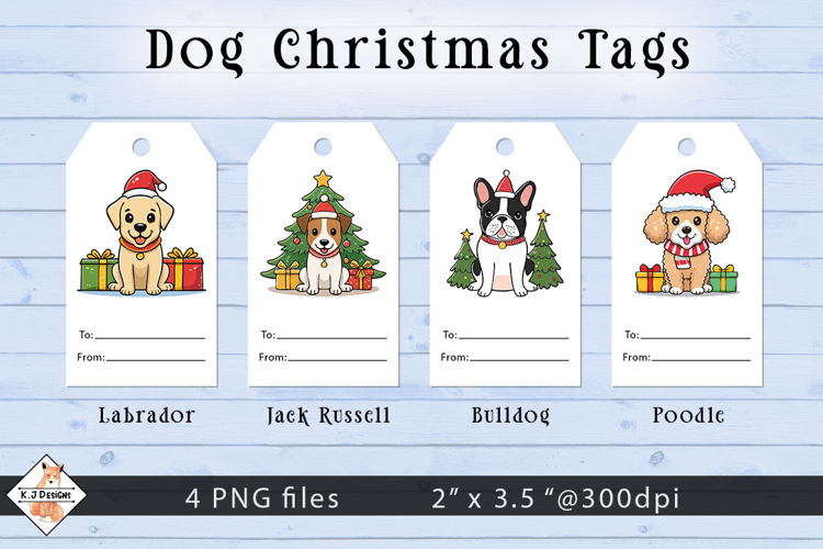 Dog Christmas Gift Tags #2