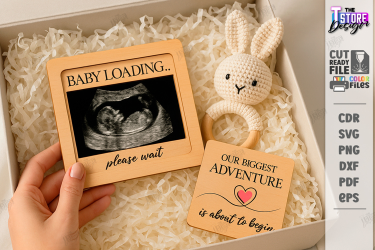 Pregnancy Announcement Box Laser Cut |New Born SVG| Keepsake