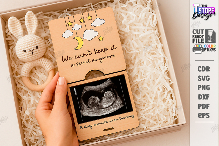 Pregnancy Announcement Box Laser Cut |New Born SVG| Keepsake